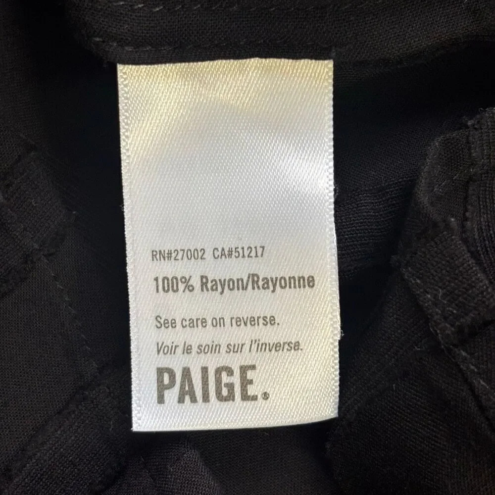PAIGE Farfalla ruffle detail sleeveless blouse black size M